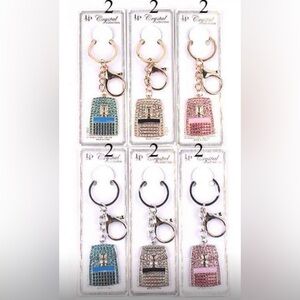 Dozen Crystal Backpack Keychains- Assorted Colors